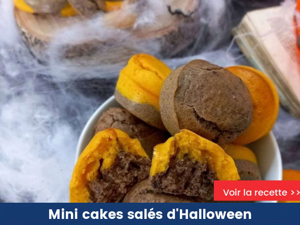 Mini cakes salés d'Halloween